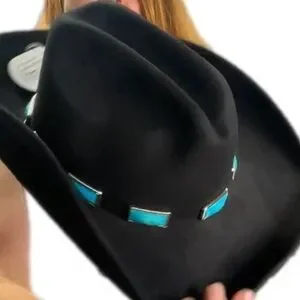 New 
8 OTHER REASONS Black Western Hat with Turquoise Accents 8 Other Reasons | Accessories | New 8 Other Reasons Black  main image 3